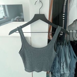 Grey Cropped Tank
